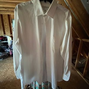 Mens white long sleeve button up Van Heusen reg fit